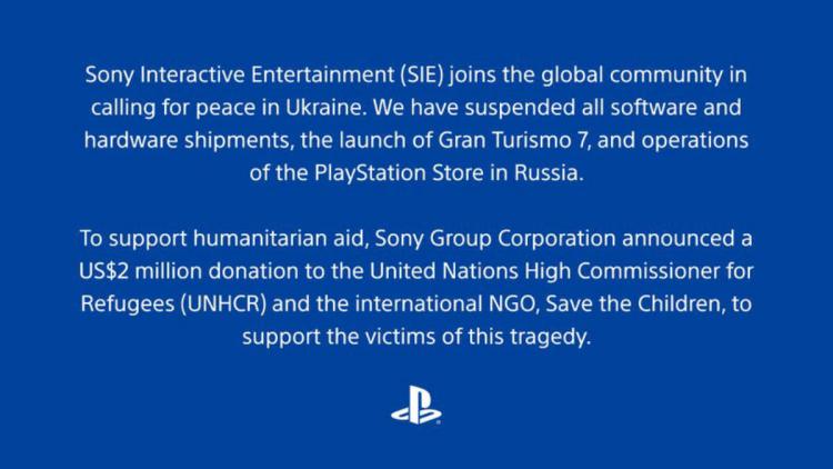 Sony wstrzymuje dostawy i działalność PlayStation Store w Rosji