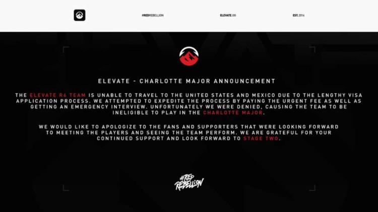 Elevate opuści Six Charlotte Major 2022