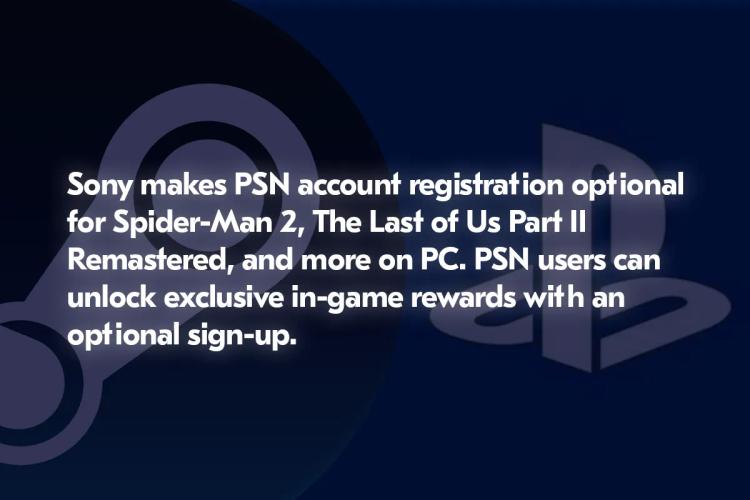 Sony czyni konto PSN opcjonalnym dla gier na PC