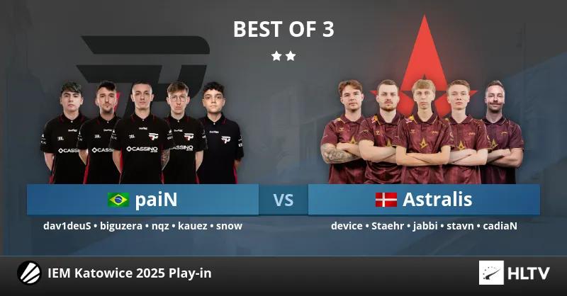 Astralis zapewnia sobie miejsce w fazie grupowej IEM Katowice 2025 dzięki zwycięstwu nad paiN Gaming