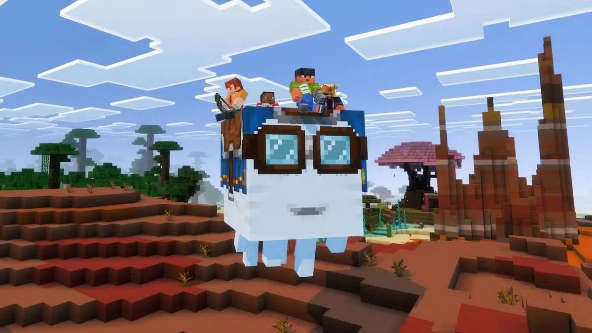 Gracze Minecrafta używają Happy Ghastów do budowania sprytnych wyrzutni mobów
