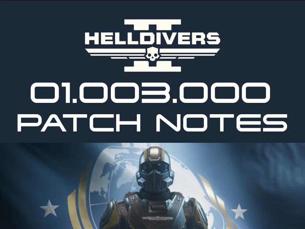 Helldivers 2 01.003.000 Podział informacji o aktualizacji - nowi wrogowie, personalizacja broni, duże poprawki