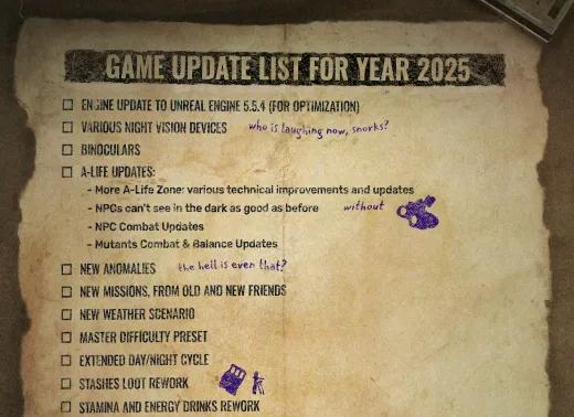Mapa drogowa STALKER 2 na rok 2025 przynosi aktualizację silnika Unreal Engine do wersji 5.5.4, premierę PS5 i duże aktualizacje rozgrywki.