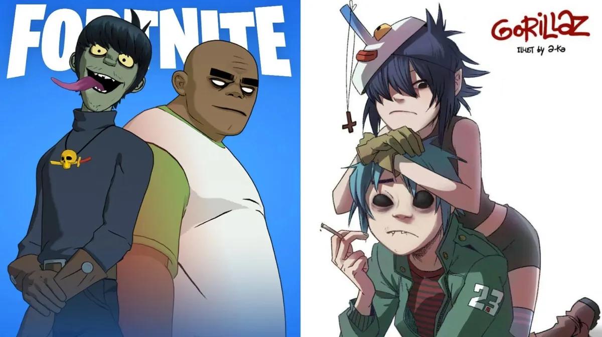Skórki Gorillaz podobno dołączą do Fortnite Festival Season 10