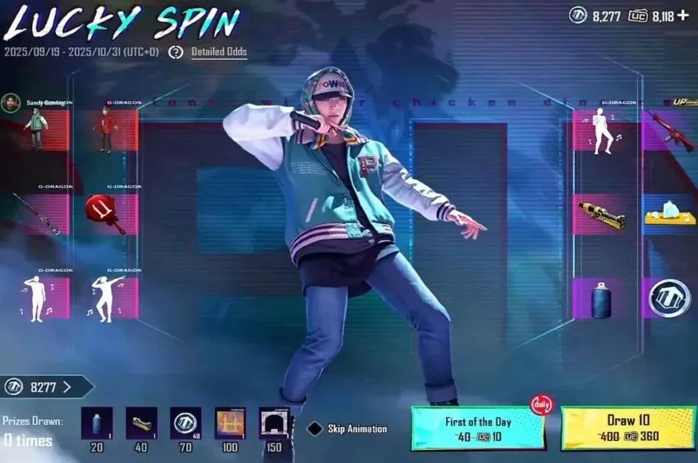 Współpraca PUBG Mobile x G-Dragon: Lucky Spin, nagrody i ekskluzywna zawartość