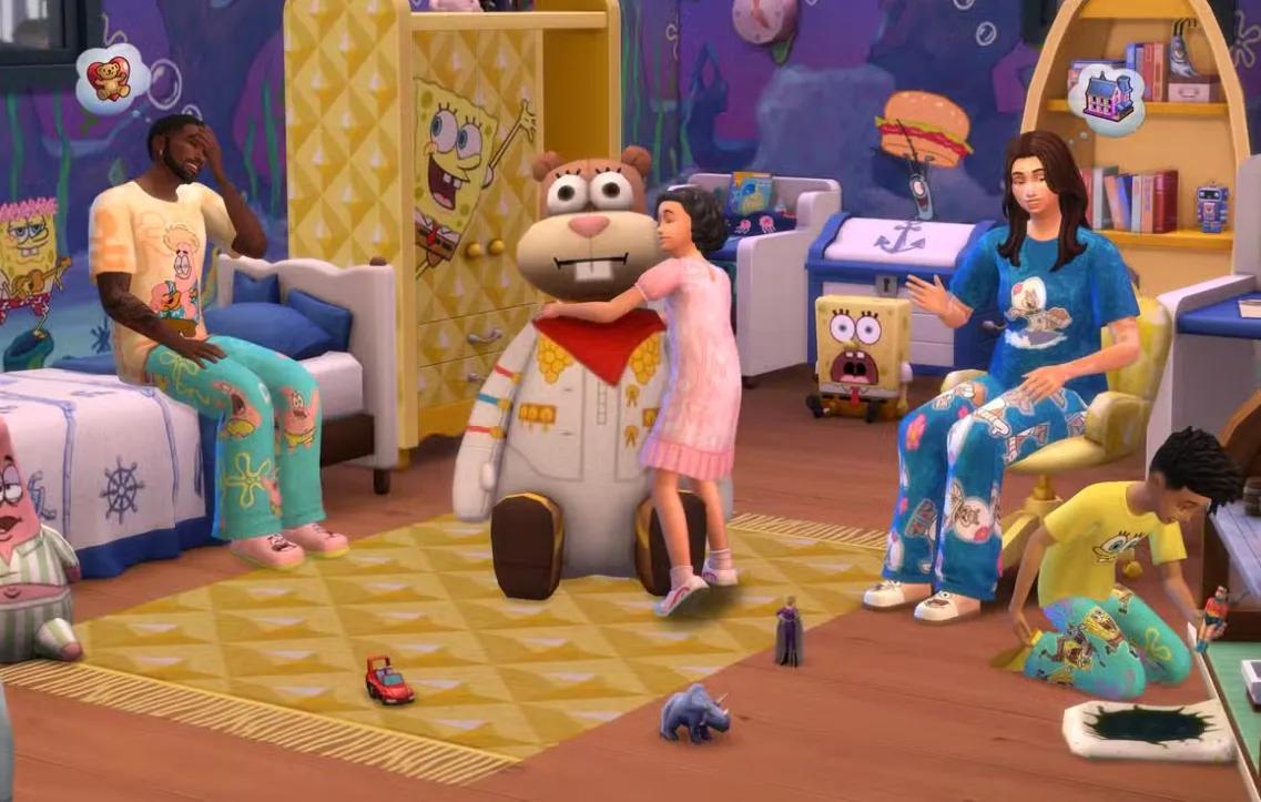 The Sims 4 wita SpongeBoba dwoma zestawami i znajomą debatą
