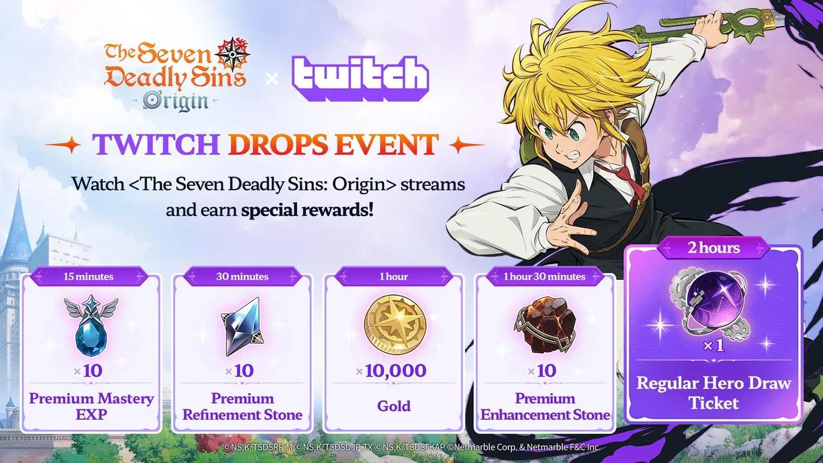 Netmarble ogłasza wydarzenie Twitch Drops dla The Seven Deadly Sins: Origin