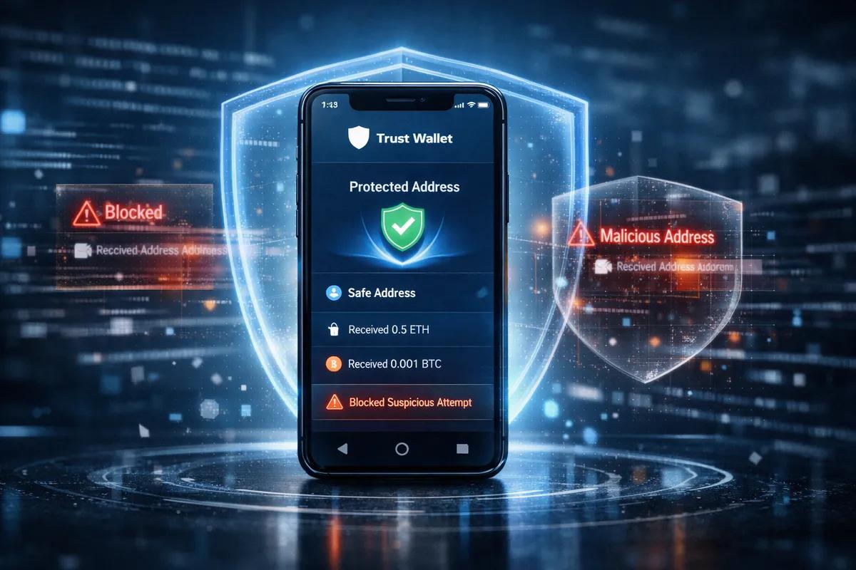 Nowa funkcja w Trust Wallet: Ochrona przed atakami typu Address Poisoning i Dusting