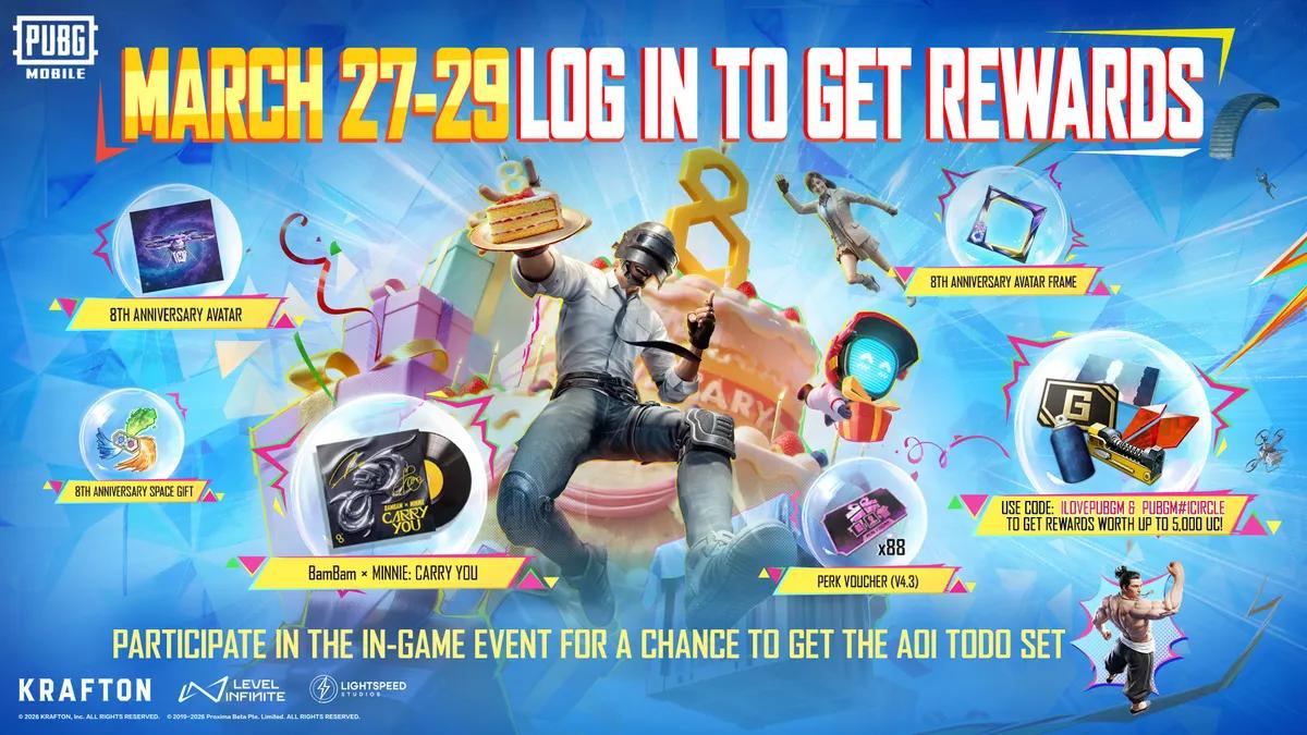 PUBG MOBILE rozpoczyna obchody 8. rocznicy, oferując ekskluzywne nagrody i wydarzenia