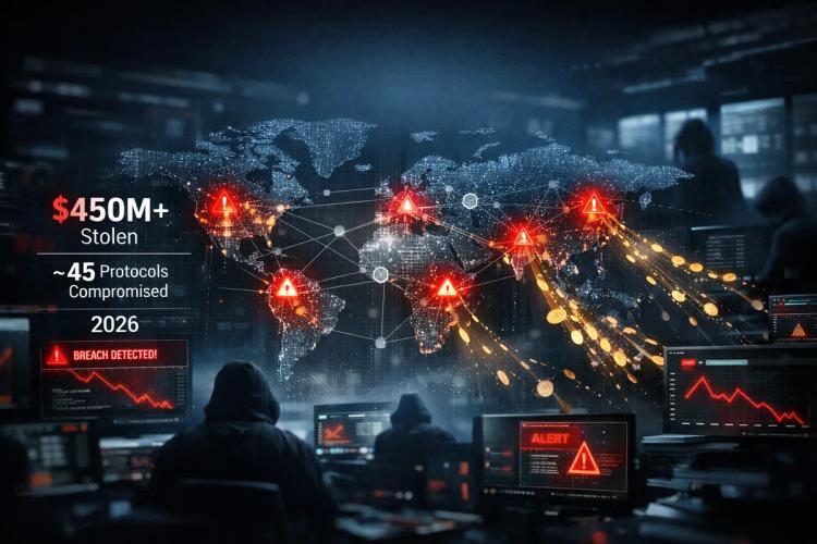 Hakerzy ukradli już ponad 450 milionów dolarów z około 45 protokołów kryptograficznych w 2026 roku