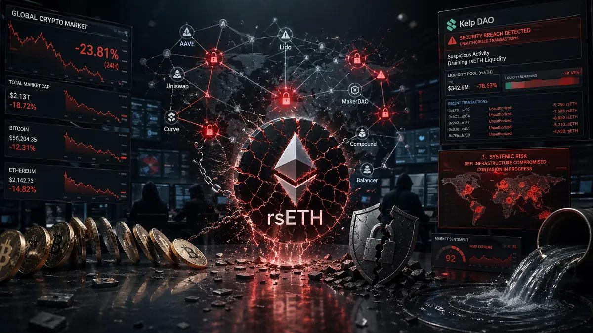 Cały rynek kryptowalut zagrożony! Hack na rsETH Kelp DAO przeradza się w systemowy kryzys DeFi