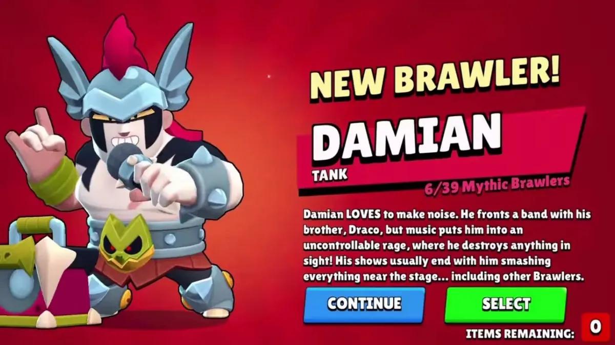 Wydarzenie Brawl Stars Damian — wyjaśnienie szans na zdobycie, darmowego odblokowania i nagród