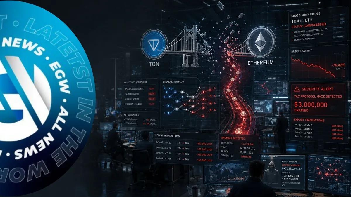 Hakerzy wykradli ponad 3 miliony dolarów z protokołu TAC Cross-Chain Bridge pomiędzy TON i ETH