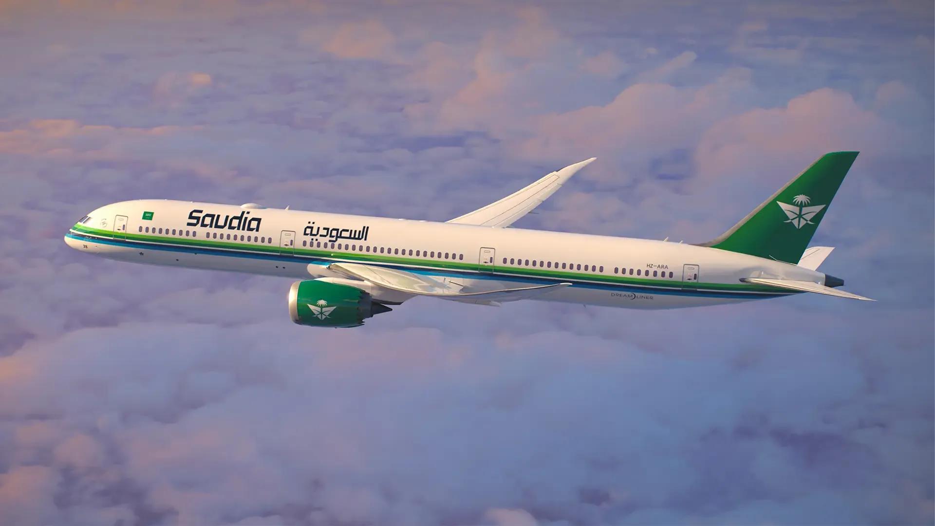 Linie lotnicze Saudia prezentują samolot z logo Pucharu Świata w e-sporcie