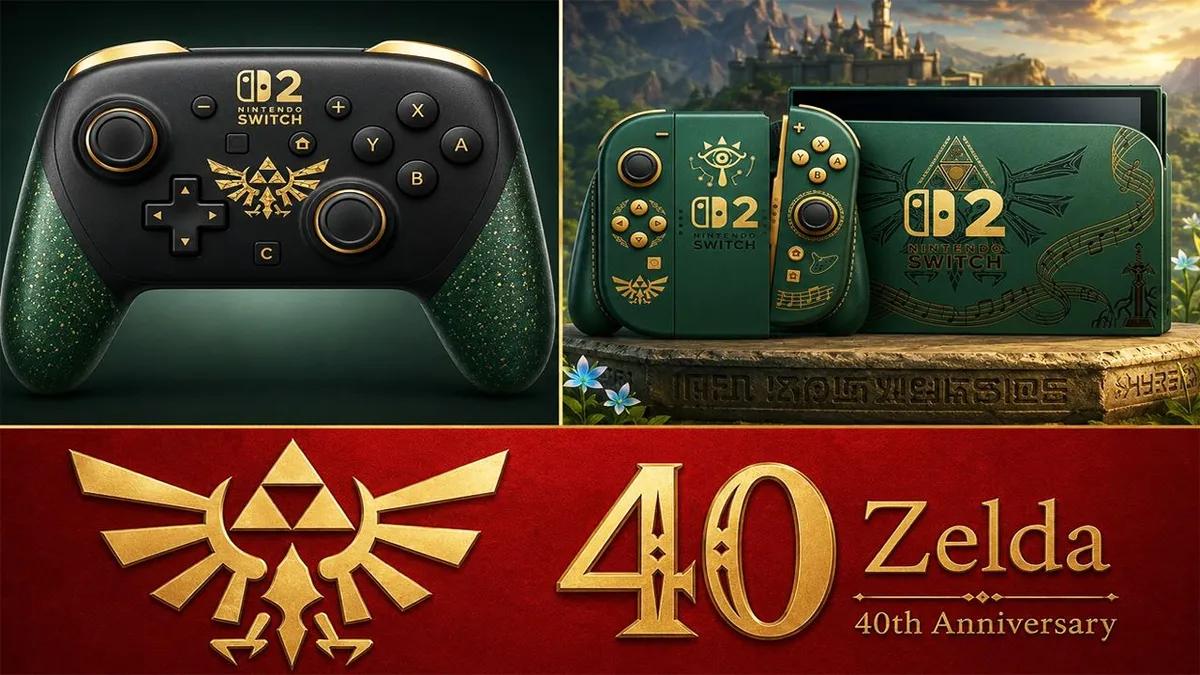 Nintendo planuje wydać specjalne wersje Switch 2 i Pro Controller z okazji 40. rocznicy The Legend of Zelda