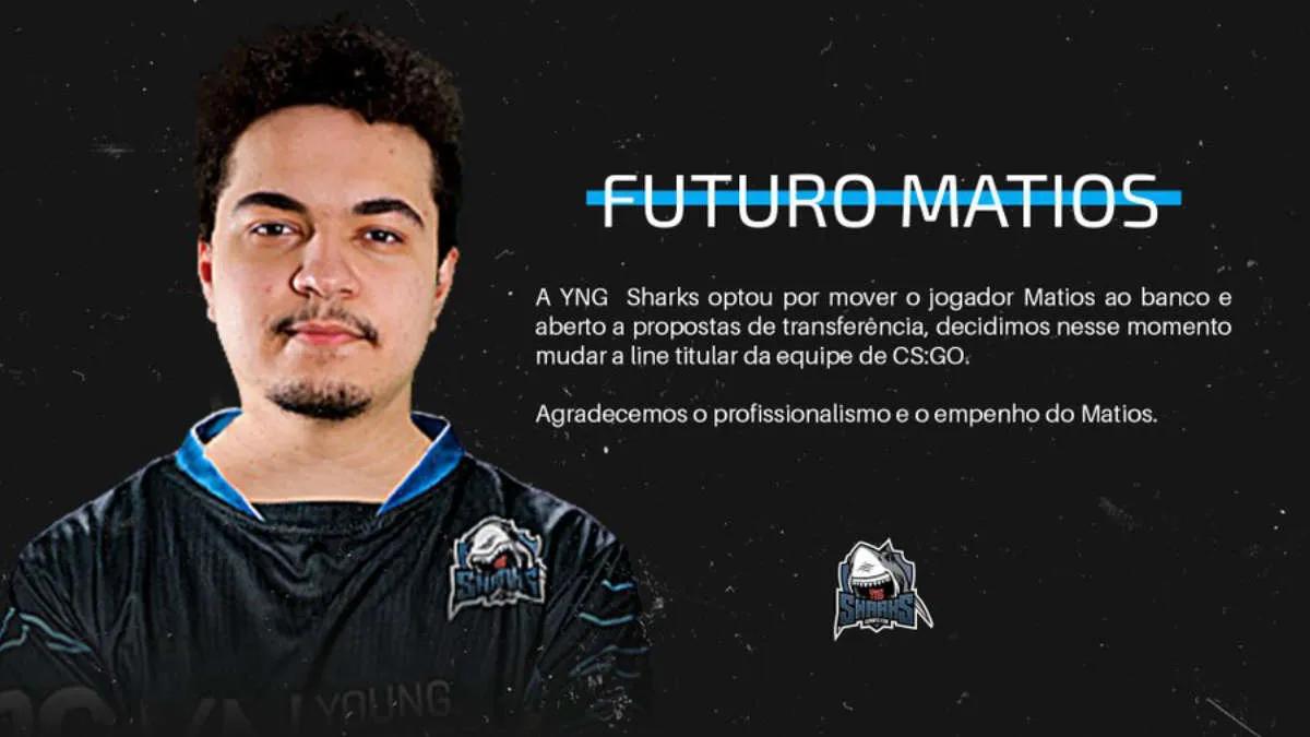 matios opuścił początkowy skład Sharks Esports