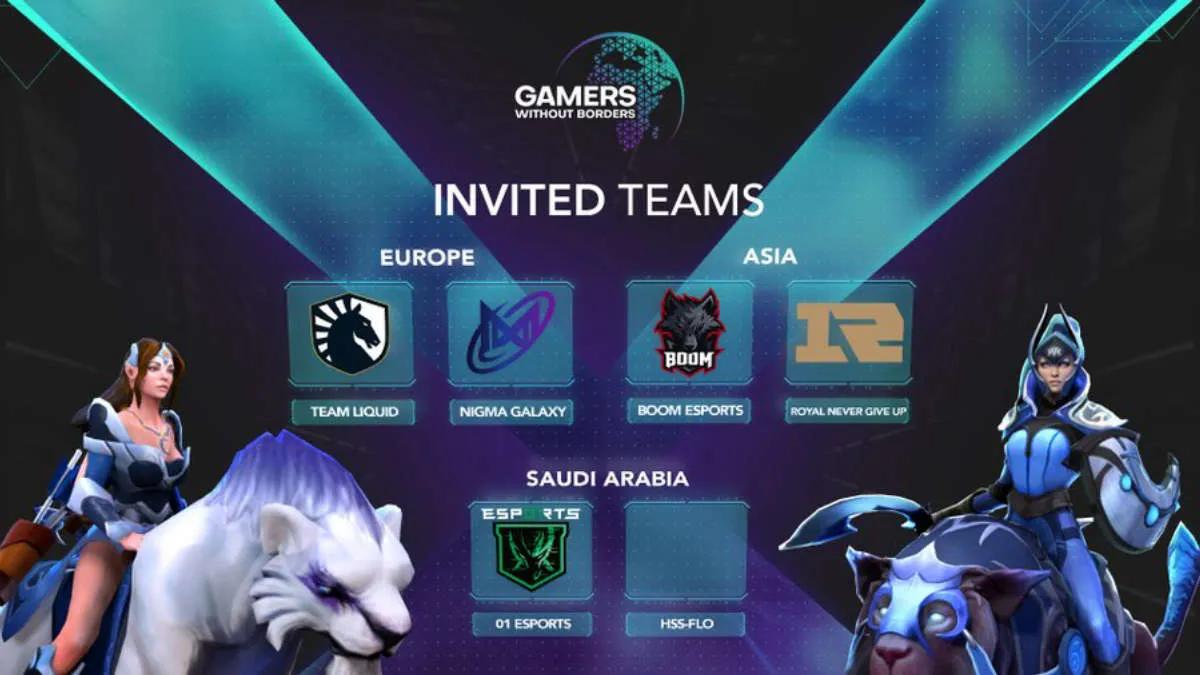 Team Liquid, Nigma Galaxy, Royal Never Give Up i BOOM Esports otrzymali zaproszenia do Gamers Without Borders 2022