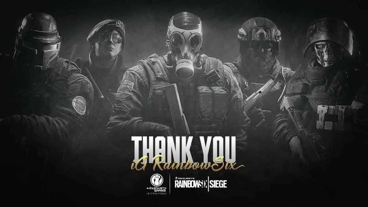 Invictus Gaming International rozpuszcza kompozycję w Rainbow Six