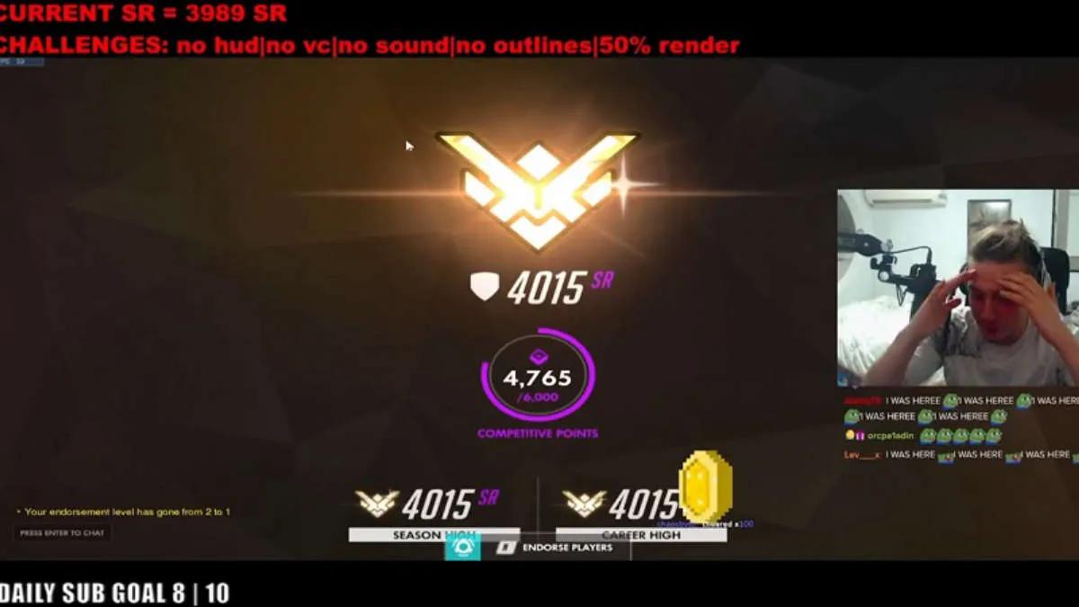 Streamer na Overwatch osiągnął rangę Arcymistrza, pokonując wielkie wyzwanie