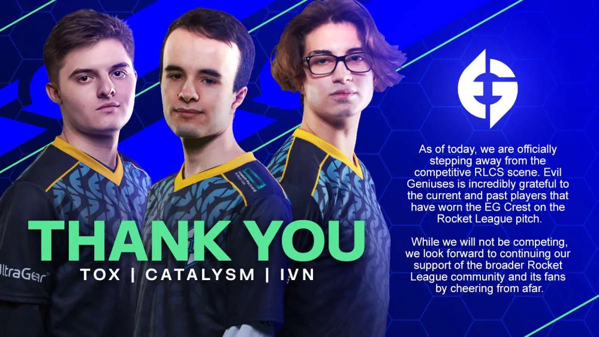 Evil Geniuses pożegnał się z składem Rocket League i opuścił dyscyplinę