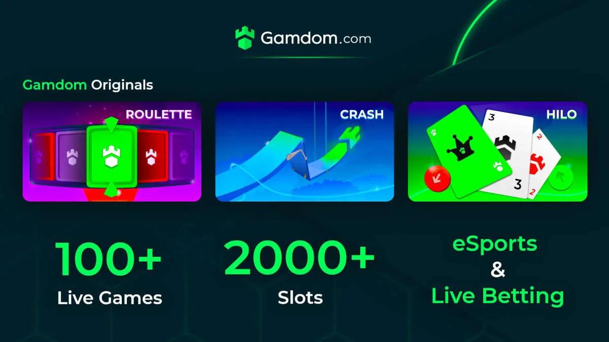 Gamdom - the best online casino for lovers of gambling and esports