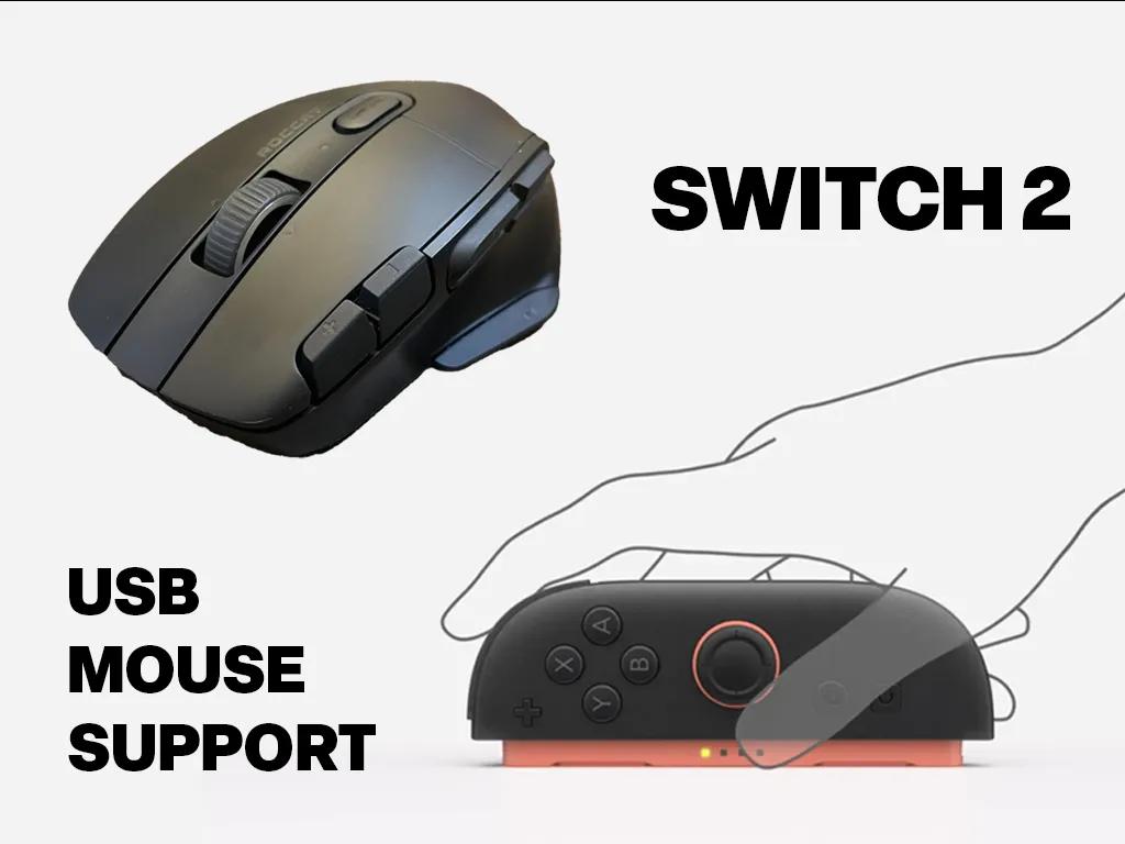 Switch 2 współpracuje teraz z myszą USB i ma to sens