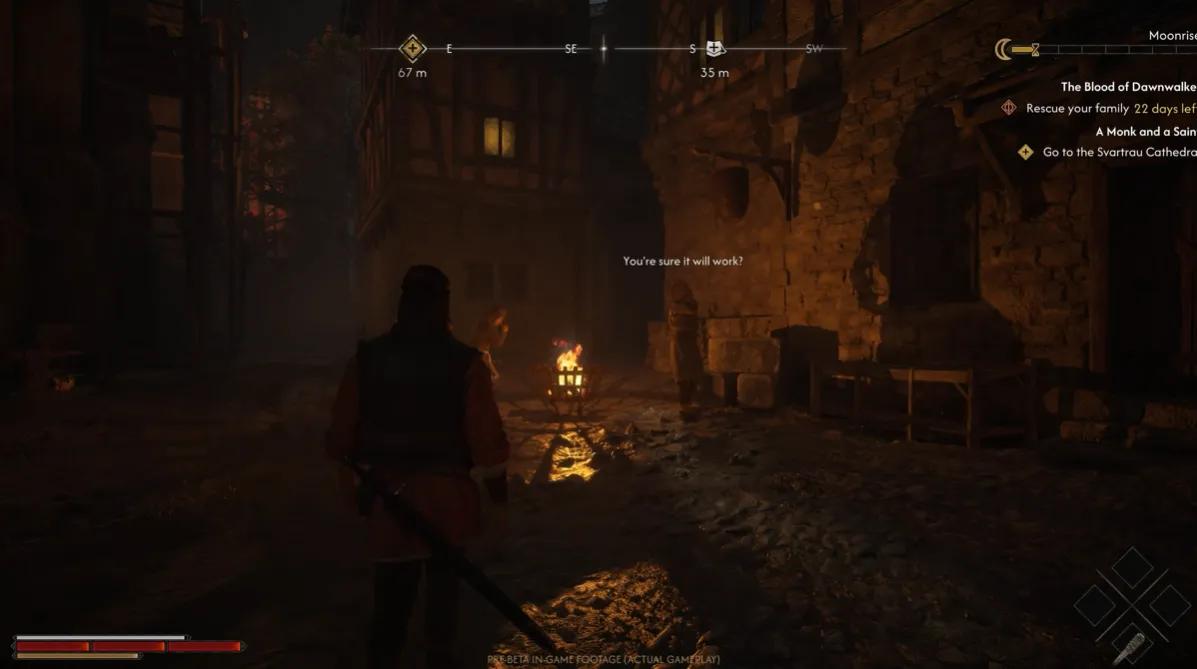 Przebieg rozgrywki w Blood Of Dawnwalker podkreśla ścieżki człowieka i wampira