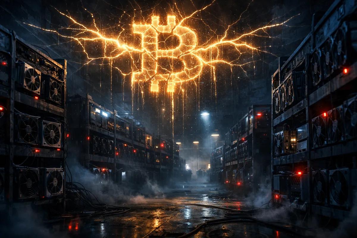 Hashrate Bitcoina spada o 4%, potencjalnie byczy sygnał dla ceny