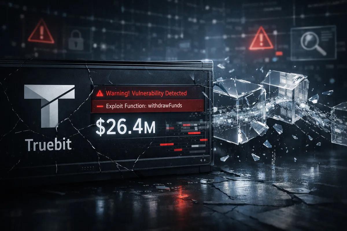 Pierwszy poważny hack w 2026 roku: protokół Truebit traci 26,4 miliona dolarów z powodu podatności na inteligentne kontrakty