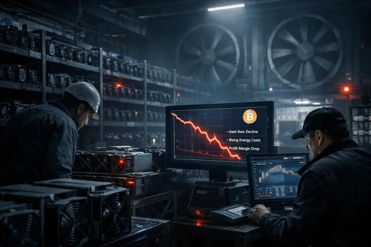 Górnicy bitcoinów stoją w obliczu masowych zamknięć w obliczu kryzysu rentowności w 2026 r.