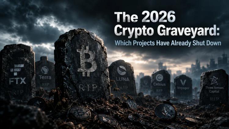 Cmentarzysko kryptowalut w 2026 roku: Które projekty zostały już zamknięte?