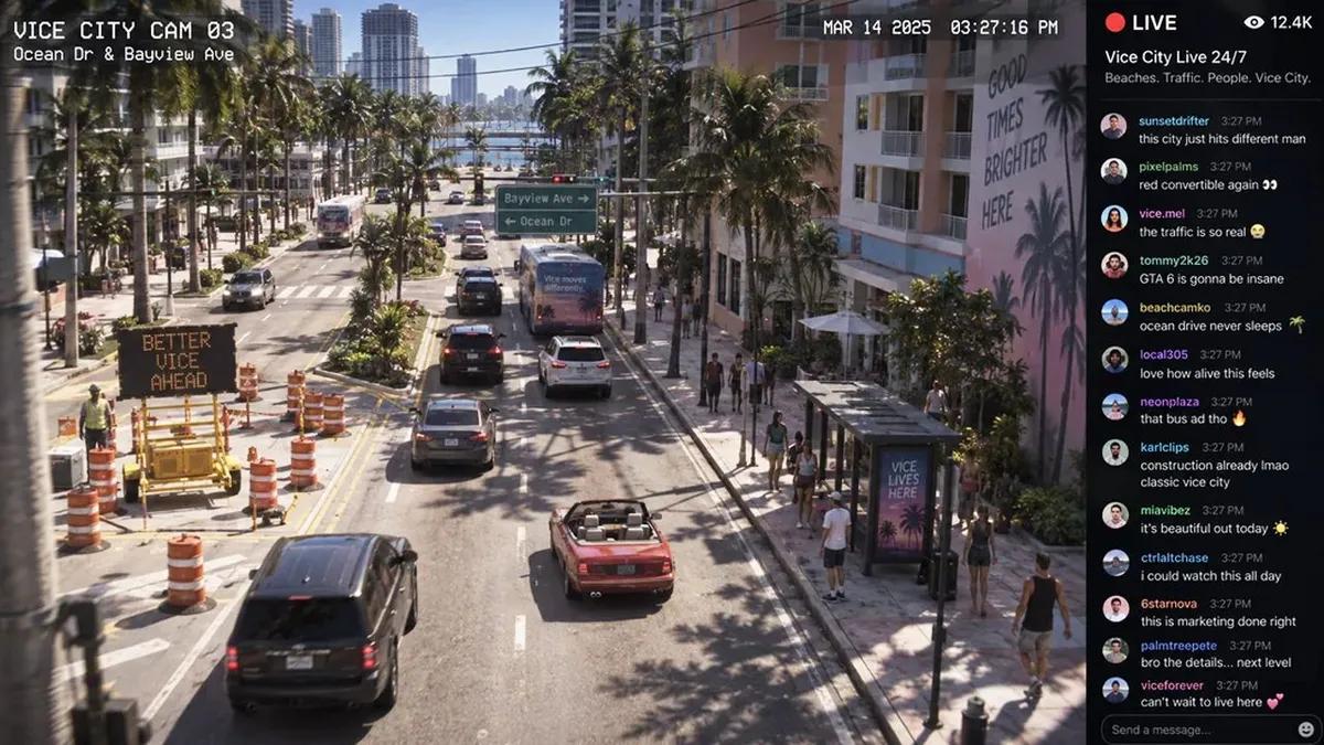 Użytkownicy zaproponowali nowy pomysł na marketing GTA 6 — całodobowe kamery monitoringu w Vice City