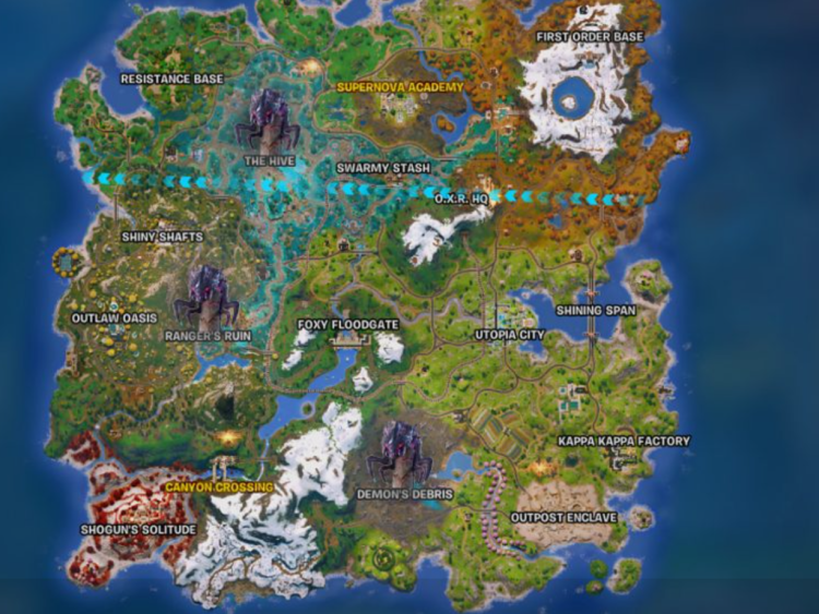 Wszyscy bossowie w Fortnite, rozdział 6, sezon 4 - lokalizacje, strategie i nagrody 1