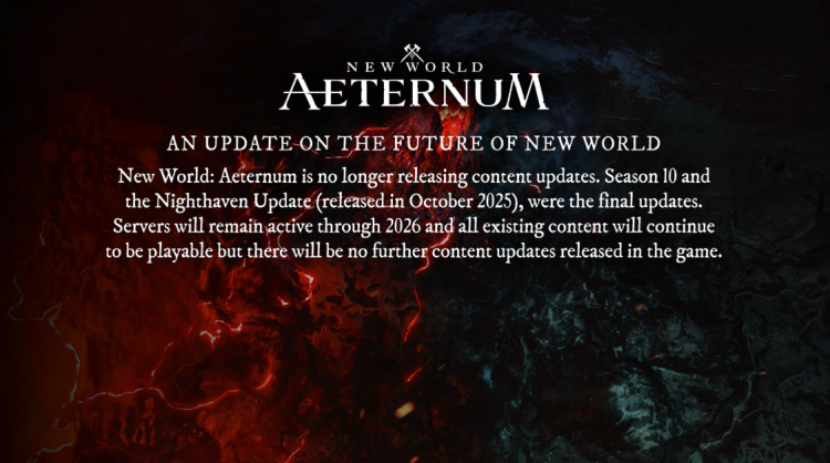 Strona New World na Steamie staje się nagrobkiem, ponieważ Amazon porzuca swoją grę MMO 2