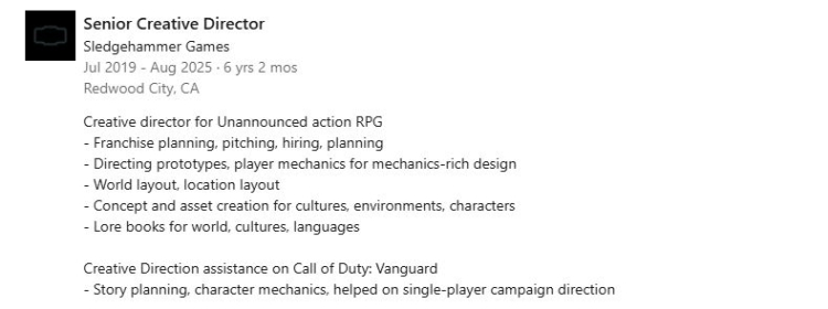 Twórcy Call of Duty pracują nad nową grą akcji RPG 1