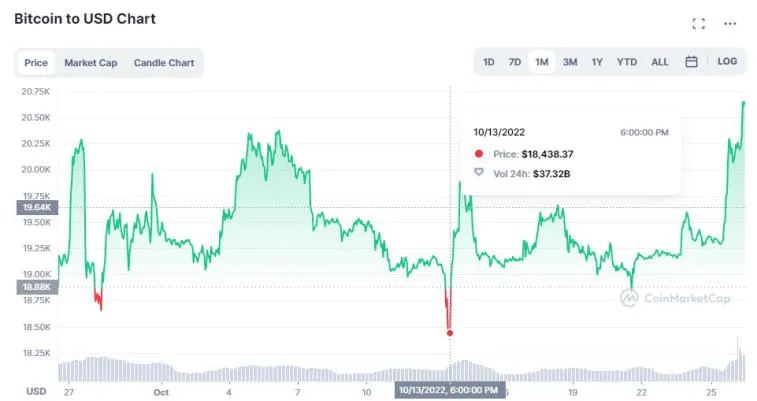 Bitcoin ustanowił rekordową wartość przez ostatni miesiąc. Zdjęcie 1